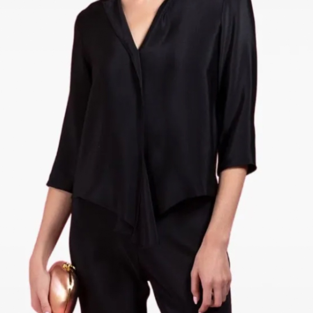 PETER COHEN Black silk blouse